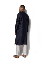 Load image into Gallery viewer, Navy Front Open Kurta Set
