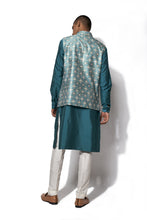 Load image into Gallery viewer, Forest Green Printed Bundi Kurta Set
