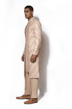 Load image into Gallery viewer, Rose Gold Asymmetrical Embroidered Long Jacket Set
