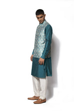 Load image into Gallery viewer, Forest Green Printed Bundi Kurta Set
