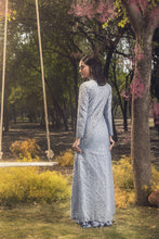 Load image into Gallery viewer, INK BLUE JACKET WITH LEHENGA AND BUSTIER
