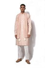Load image into Gallery viewer, Pink Front Open Embroidered Kurta Set
