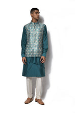 Load image into Gallery viewer, Forest Green Printed Bundi Kurta Set
