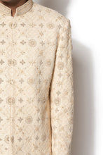 Load image into Gallery viewer, Beige Hand Embroidered Sherwani Set
