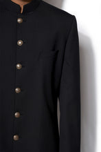 Load image into Gallery viewer, Black Basic Long Jacket Set
