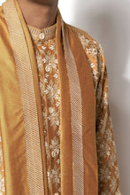 Load image into Gallery viewer, Mustard Yellow Front Open Embroidered Kurta Set
