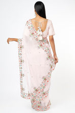 Load image into Gallery viewer, Blush Pink Embroidered Saree Set
