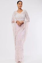 Load image into Gallery viewer, Mauve Embellished Saree Set
