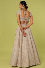 Load image into Gallery viewer, Gold raw silk embroidered lehenga
