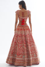 Load image into Gallery viewer, Rani raw silk heavily embroidered lehenga

