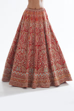 Load image into Gallery viewer, Rani raw silk heavily embroidered lehenga
