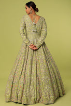Load image into Gallery viewer, Firoza raw silk heavily embroidered jacket lehenga

