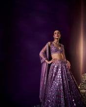 Load image into Gallery viewer, Periwinkle Organza Lehenga Set
