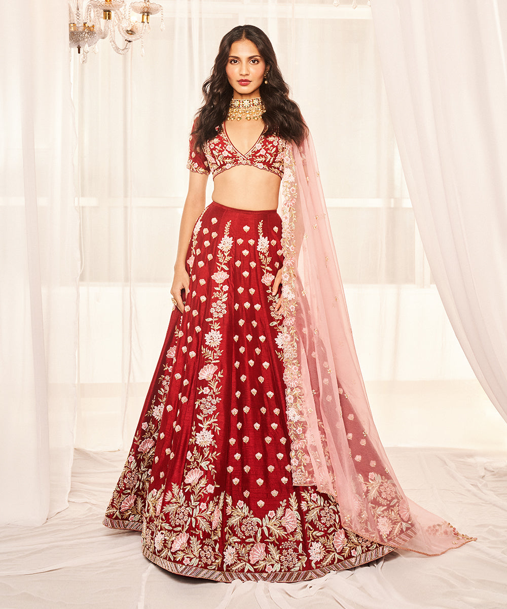 BLOOD  RED BRIDAL SET