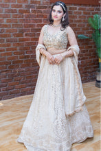 Load image into Gallery viewer, Beige Mukaish and Mirror Work Lehenga Set
