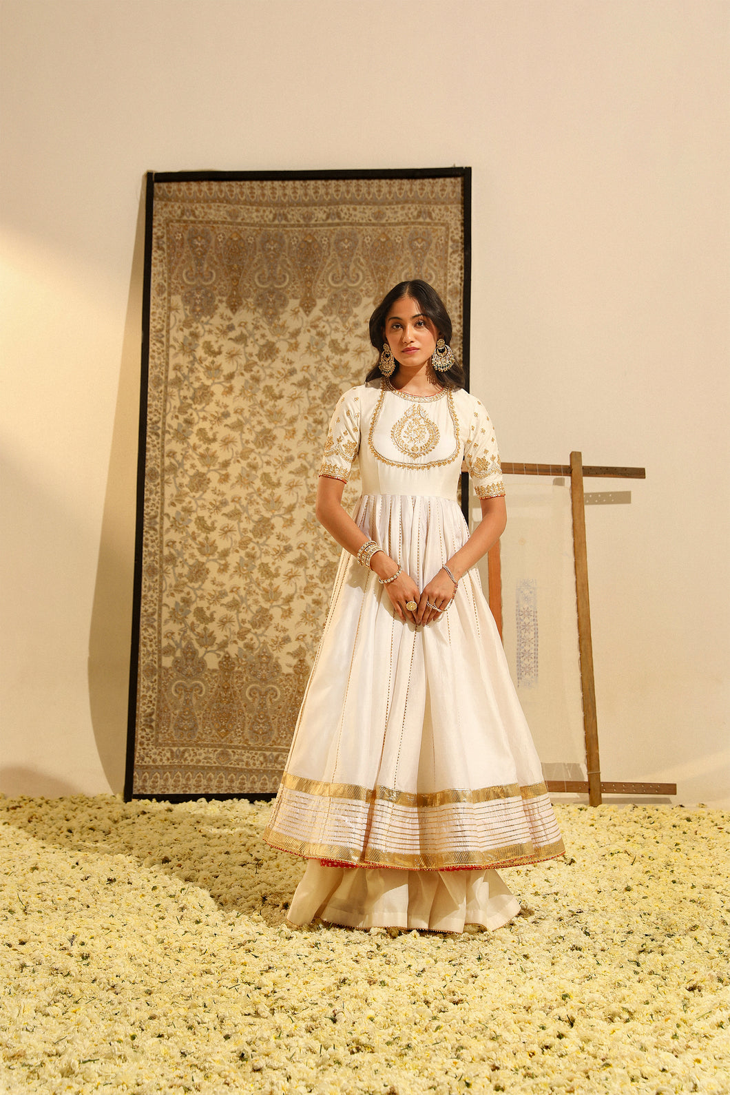 Ankle length anarkali with skirt and Dupatta