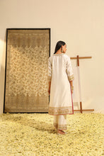 Load image into Gallery viewer, Long A-line kurta with palazzo and Dupatta
