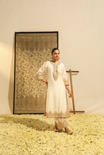 Load image into Gallery viewer, Long A-line kurta with palazzo and Dupatta
