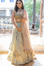 Load image into Gallery viewer, Tea Green Swan Lehenga Set
