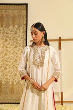 Load image into Gallery viewer, Long A-line kurta with palazzo and Dupatta
