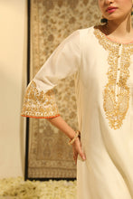 Load image into Gallery viewer, Long A-line kurta with palazzo and Dupatta
