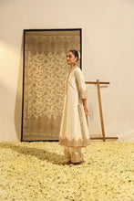 Load image into Gallery viewer, Long A-line kurta with palazzo and Dupatta
