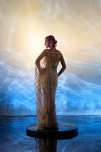 Load image into Gallery viewer, ROSE GOLD NET SAREE

