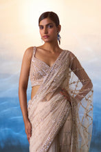Load image into Gallery viewer, ROSE GOLD NET SAREE
