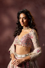 Load image into Gallery viewer, DUSTY PINK ORGANZA LEHENGA SET
