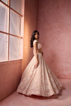 Load image into Gallery viewer, BLUSH PINK NET LEHENGA SET
