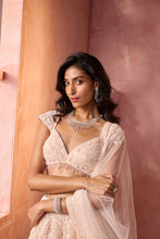 Load image into Gallery viewer, BLUSH PINK NET LEHENGA SET
