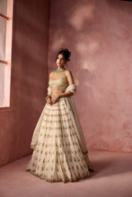 Load image into Gallery viewer, CREAM ORGANZA LEHENGA SET
