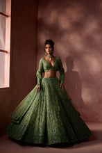 Load image into Gallery viewer, SAGE GREEN LEHENGA SET
