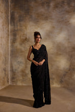 Load image into Gallery viewer, BLACK GEORGETTE SAREE
