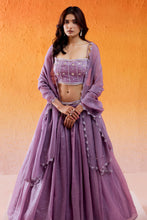 Load image into Gallery viewer, Lavender Embroidered Lehenga Set
