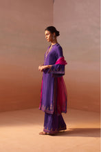 Load image into Gallery viewer, PURPLE PALAZO SET WITH FUCHSIA DUPATTA
