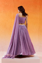 Load image into Gallery viewer, Lavender Embroidered Lehenga Set
