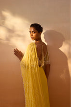 Load image into Gallery viewer, YELLOW GEORGETTE SAREE
