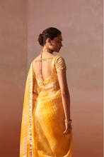 Load image into Gallery viewer, YELLOW ORGANZA SAREE
