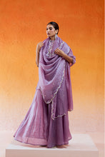 Load image into Gallery viewer, Lavender Embroidered Sharara Set
