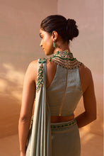 Load image into Gallery viewer, PISTA GREEN DRAPED SAREE
