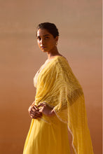 Load image into Gallery viewer, YELLOW GEORGETTE SAREE
