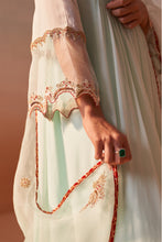 Load image into Gallery viewer, AQUA GREEN ANARKALI SUIT SET
