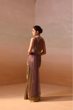 Load image into Gallery viewer, CHOCOLATE BROWN DRAPED SAREE
