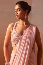 Load image into Gallery viewer, ROSE PINK DRAPED SAREE
