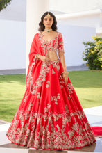 Load image into Gallery viewer, &quot;Eden&quot; Silk Lehenga Set
