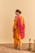 Load image into Gallery viewer, Fareeha - Orange Kurta with Salwar
