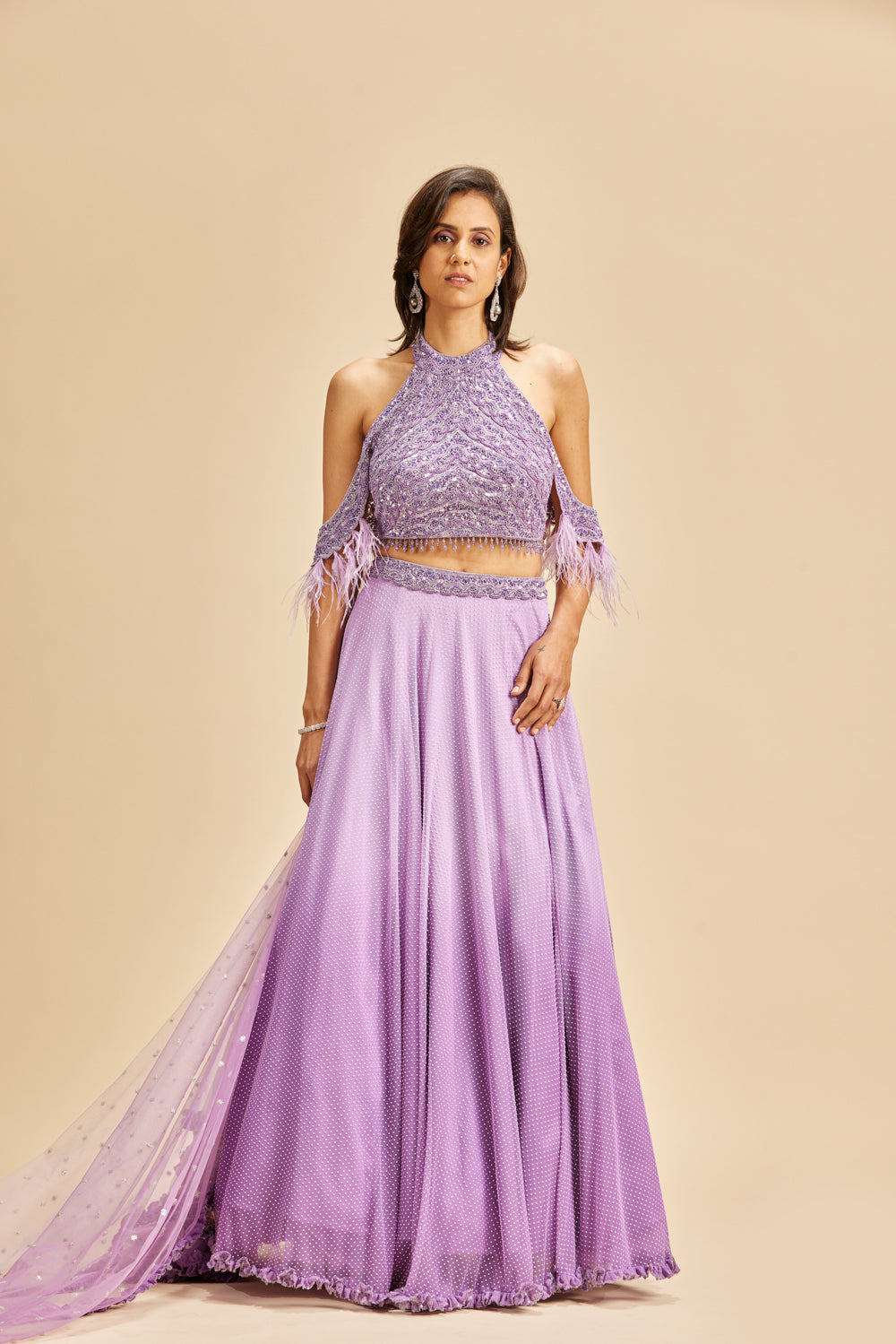 LILAC  MUKAISH LEHENGA