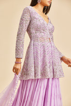 Load image into Gallery viewer, LILAC OMBRE PEPLUM SHARARA
