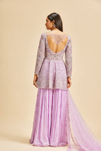 Load image into Gallery viewer, LILAC OMBRE PEPLUM SHARARA
